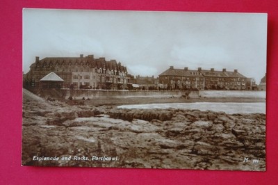 Esplanade & Felsen Meerblick Porthcawl Bridgend Glamorgan Postkarte unbesendet