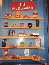 Lil McDonald's In Store Display Set of all 21 Happy Meal Toys w RARE frame ad