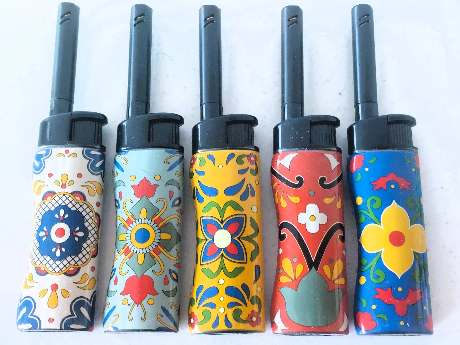 utility lighters set of five jet flame wind proof refillable unique pattern - Picture 6 of 6