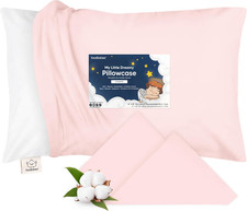 Toddler Pillowcase 13x18 Organic Cotton Cover Mist Pink