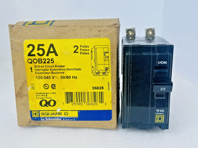 SQUARE D QOB225 2P Anschraub-Leistungsschalter 25 AMP 120/240 V ~ 50/60 Hz Q0...