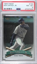 1998 Topps Finest Ken Griffey Jr #100 PSA 8 HOF 02v3