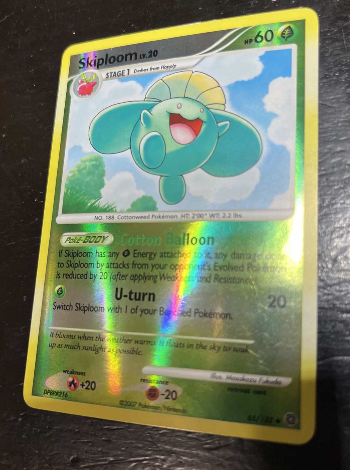 Pokémon TCG Skiploom 65/132 Secret Wonders Reverse Holo LP Pokemon Card Game!