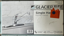 Glacier Bay Chrome Single-Handle Low Arc Kitchen Faucet 3-Hole Deck Plate