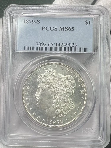 1879-S $1 Morgan Dollar 90% Silver PCGS MS65 US Coin
