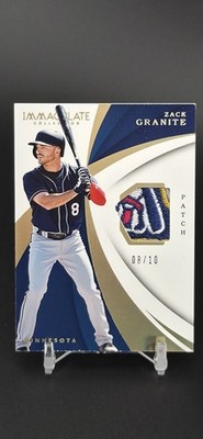 Zack Granite 2018 Immaculate GAME USED LOGO PATCH SP 4COLORS TWINS /10