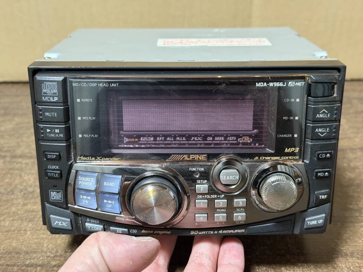 ALPINE MDA-W966J 2台まとめて（1台はジャンク） Alpine MDA-W966J 2DIN CD