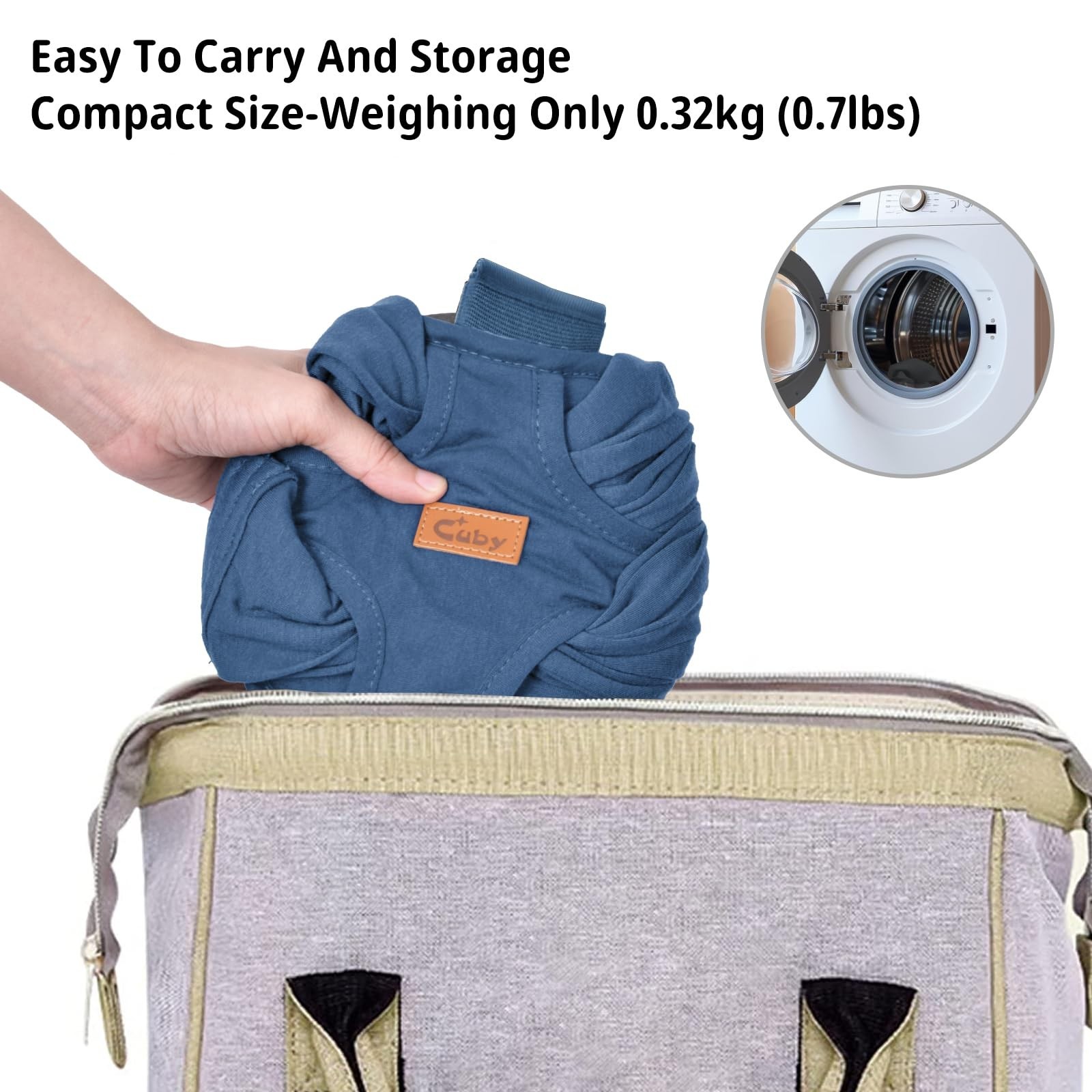 CUBY Swaddle Dog Sling Carrier for Small Dogs, Front Pet Sling Carrier Chest,...