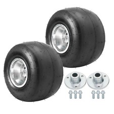 5-Inch Go Kart Wheels 11x7.10-5 2-Pack Rear Aluminum Alloy Rims Rubber Tires