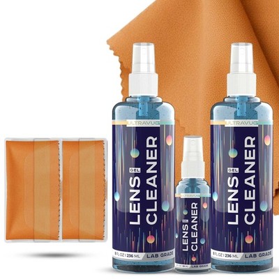 ULTRAVUE Eyeglass Gel Lens Cleaner Spray Kit - 3.6 Fl Oz (Pack of 5), Cobalt 