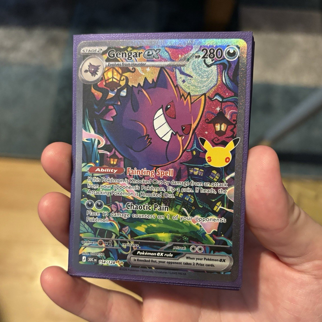 Gengar EX 114/124 Phantom Forces 2014 Full Art Holo Ultra Rare English 280HP