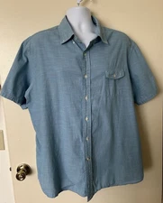 Daniel Cremieux Classics Men’s Blue Short Sleeve Shirt XXL 100% Cotton (K-9)