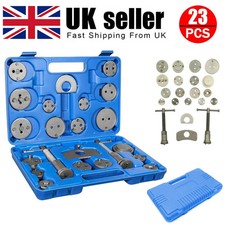 23Piece UNIVERSAL HEAVY DUTY BRAKE CALIPER PISTON REWIND WIND BACK TOOL KIT UK
