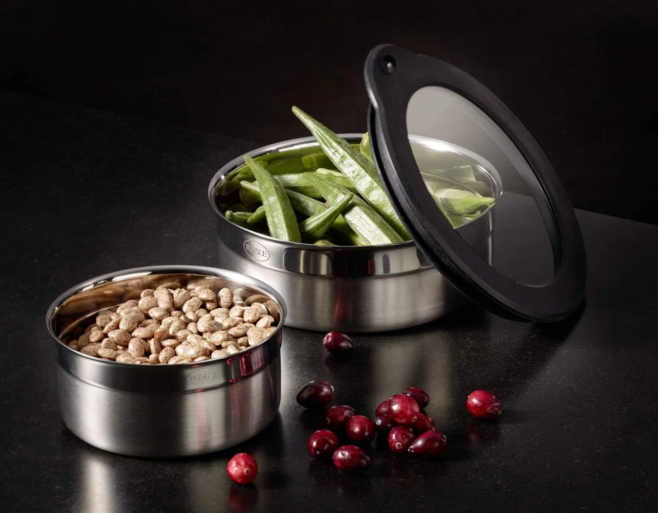 Rosle 16556 Barattolo Con Coperchio Salvafreschezza, Argento, 12 Cm/6.3 Cm H - Immagine 2 di 4