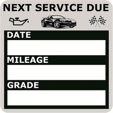 Oil Change Stickers, Static Cling 120 Count 2x2 Inches Oil Change Reminder