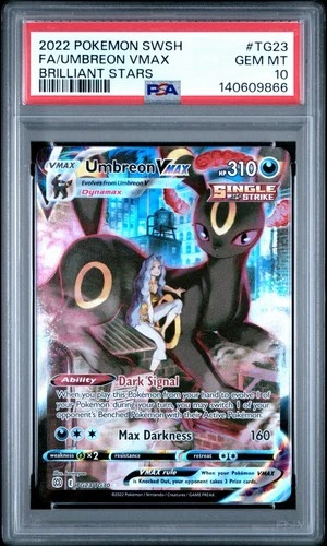 PSA 10 Umbreon VMAX TG23/TG30 Brilliant Stars FA Pokemon Card Trainer Gallery