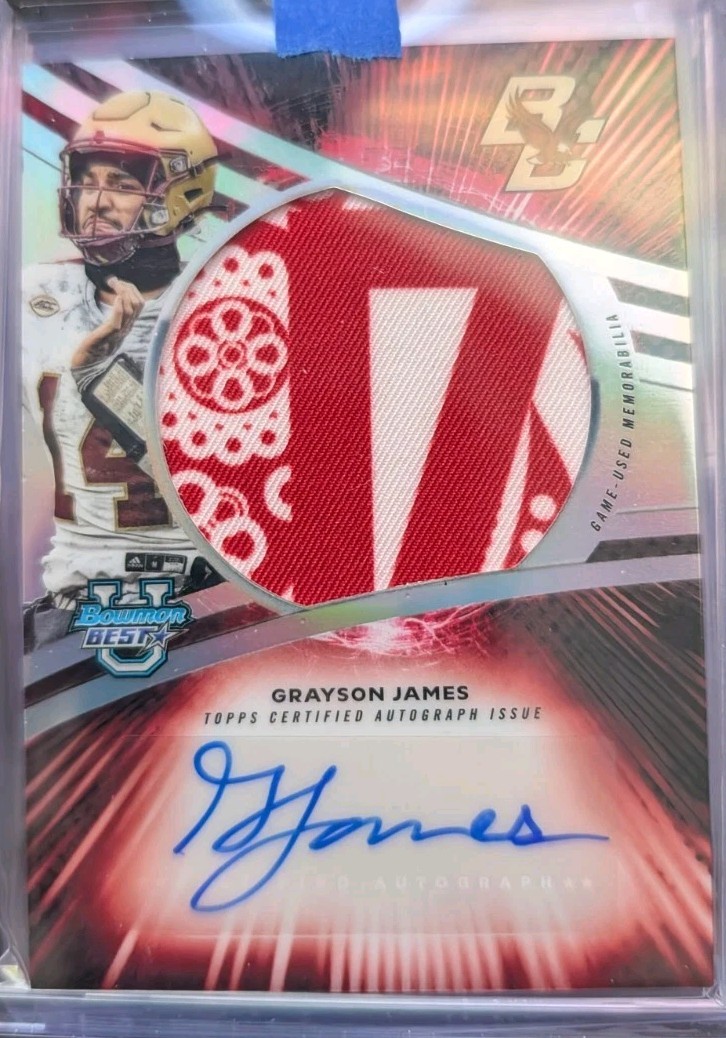 2025 Bowman U Best Grayson James Jumbo Bandana Patch Auto Game Used #JRA-GJ