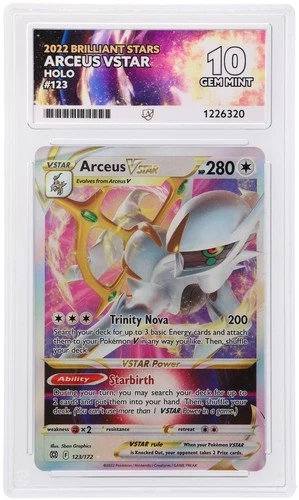 Arceus VSTAR - Ace Grading Gem Mint 10 - Pokemon Brilliant Stars 123/172