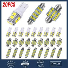 20pcs Led Interior Lights Bulbs Kit Car Trunk Dome License Plate Lamps New 6500k 20pcs Led Interior Lights Bulbs Kit Car Trunk Dome License Plate Lamps New 6500k