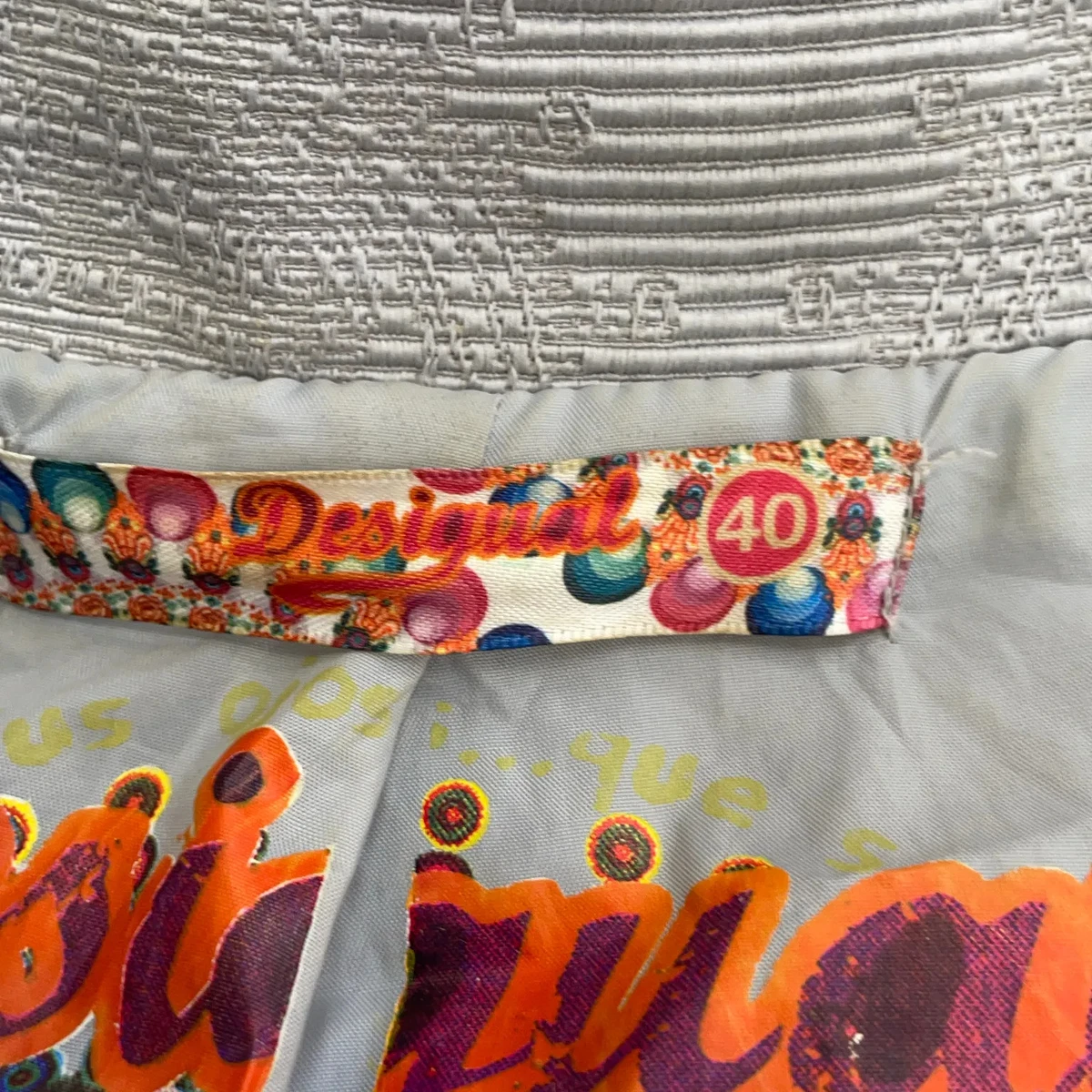 Desigual, Mantel, Damen, Größe: 40, Grau/Blau, Baumwolle/Polyester #ufK