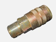 Used Perfecting Hydraulic 1/2" Male NPT Zinc-Plated Steel Quick Coupler, 4FM4