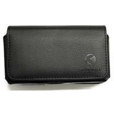 Funda de cuero negra para teléfono cubierta lateral funda cinturón giratorio para teléfonos celulares