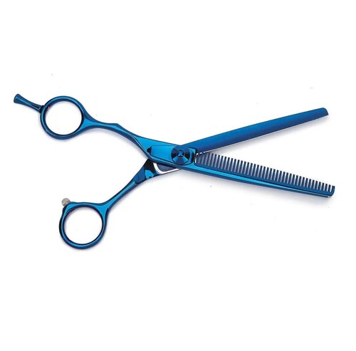 Dog Cat Pet Lefty Grooming Shears Blue Titanium Pro Quality Left Hand Scissors - Picture 20 of 63
