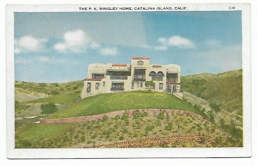 Vintage RPPC P K Wrigley Home Catalina Island California Pacific Novelty Posted Popularne super mile widziane