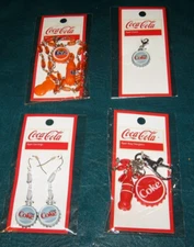 (4) NEW Coca-Cola, Diet Coke & Fanta Fashion Jewelry (Charm, Necklace, Earrings)