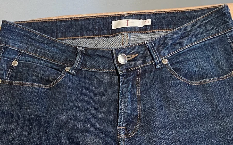 Vintage Jasper Conran High Waisted Blue Denim Jeans Size 10 - Image 4 of 4