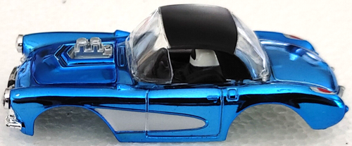 57 Chevy Corvette BlueChrome JL XtracTion SlotCar Snap On BODY for AFX autoworld - Picture 5 of 8