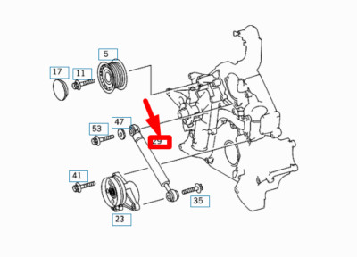 NEW MERCEDES-BENZ SL R129 BELT TENSIONER DAMPER A1122000014 