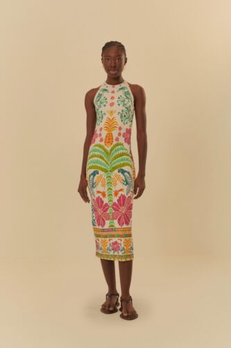 NEU FARM RIO KLEID MIT ETIKETT GRÖSSE LARGE PK5860 4/9 CRJ/