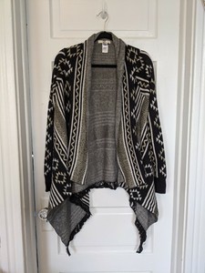 white duster sweater