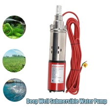 Deep Well Submersible Pump Stainless Steel Solar Powered Water Pump 12V 2300L/h