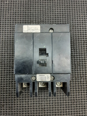 Disjoncteur GE TEF134050 – 3 Pôles 50A 480V, Pour Tableau Électrique Industriel