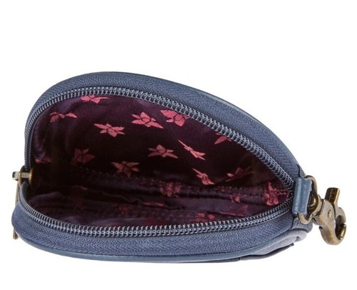 Anuschka Hand-Painted Leather Zip-Top Coin Pouch-Magnolia Garden-NWOT - Picture 4 of 4