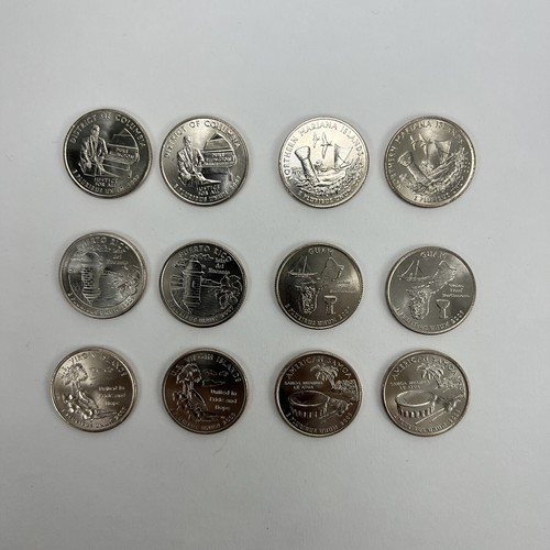 2009 DC & US Territories 12 Uncirculated Quarter Set P&D Mint Littleton w Folder - 第 3/3 張圖片