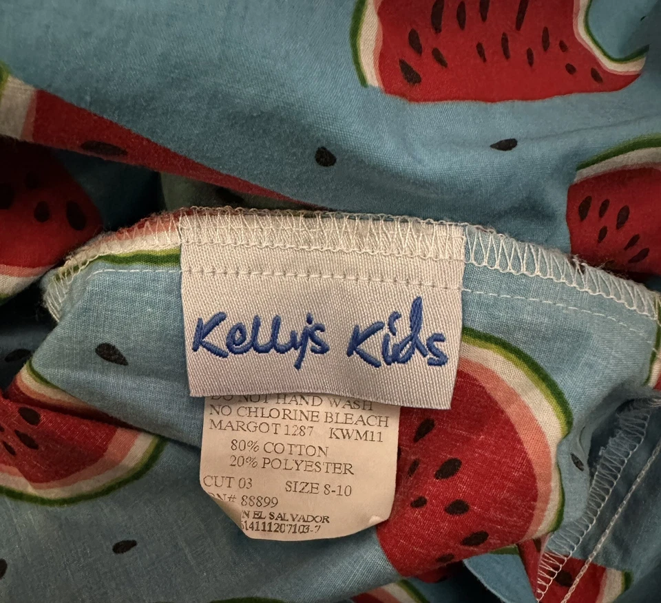 Vestido KELLY'S KIDS Sandía Rojo Azul Verde Con Pantalones Cortos a Juego Foto 2 de 4