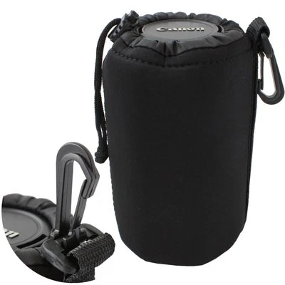 Objektiv Neopren Köcher Gr. L. Wambo Schwarz Tasche für Kamera Objektive