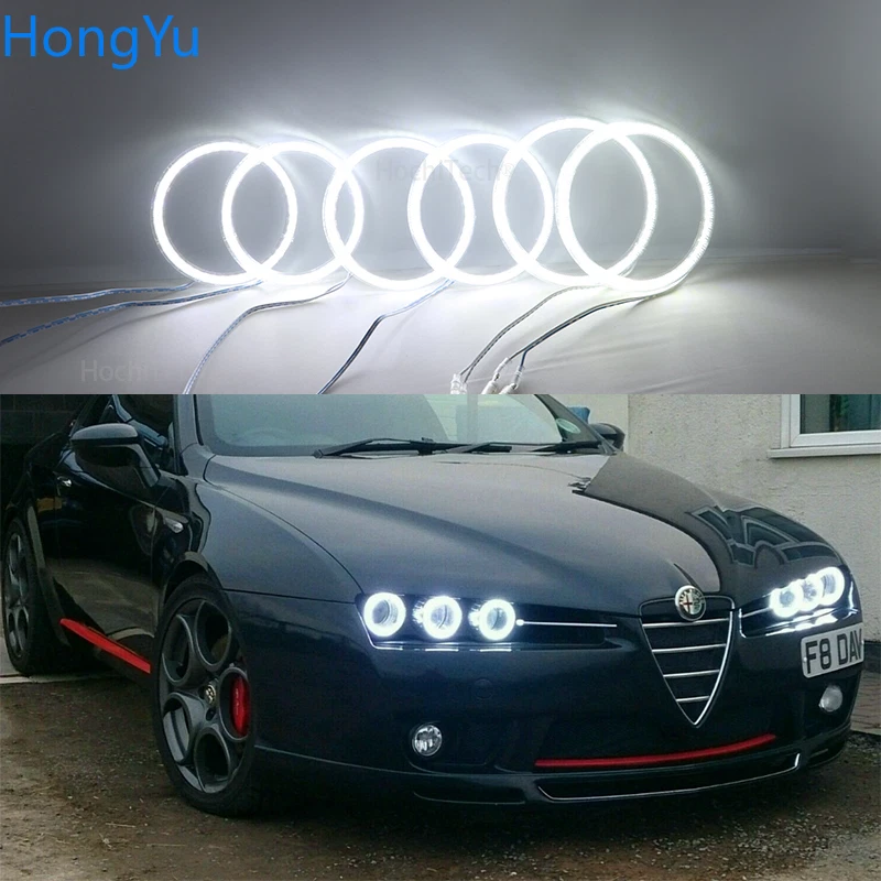 For Alfa Romeo 159 2005-2011 Smd Led Angel Eyes kit Halo Ring Headlight DRL