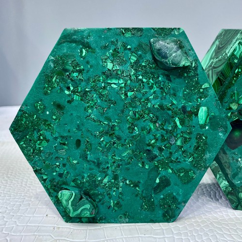 1.2LB Hexagonal green turquoise jewelry storage box handmade decoration - 第 11/13 張圖片