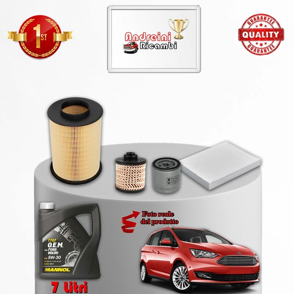 Set Service 4 Filter Und ÖL Ford Grand C-Max 2.0 Diesel 125KW 170CV Von 2015-image