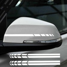 4x White Vehicle Side Rearview Mirror Decal Stripe Vinyl Sticker Car Accessories