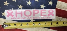 Breast Cancer awareness Vinyl decal 8.5" long