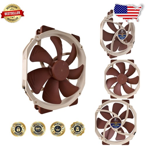 Quiet 140mm Fan with Brown A-Series Design - Ultimate Performance 4-Pin PWM
