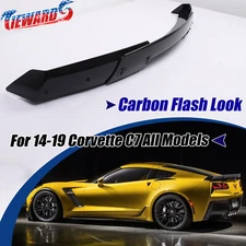 For 14-19 Corvette C7 Z06 Stage 3 Rear Trunk Lid Spoiler Carbon Flash Wickerbill