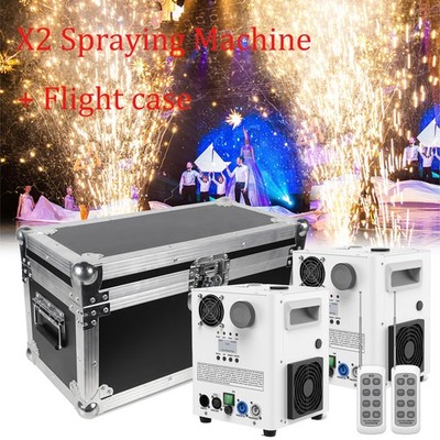 2PC 800W Cold Spark Firework Machine DMX Stage DJ Party Effect Machine with Case