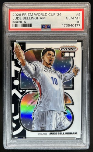 2026 Panini Prizm World Cup Jude Bellingham Manga SSP #9 England PSA 10 GEM MINT
