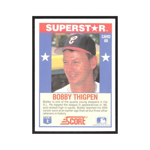 1989 Score Superstars Bobby Thigpen White Sox #68 - Picture 2 of 3